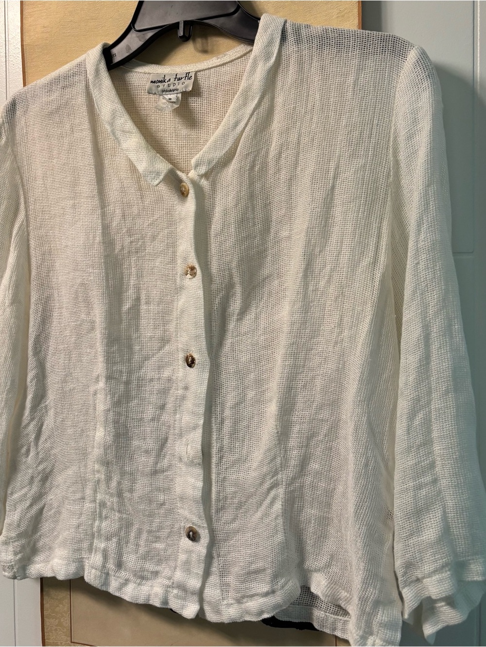 Bespoke Homespun Weave Blouse from Monika Turtle